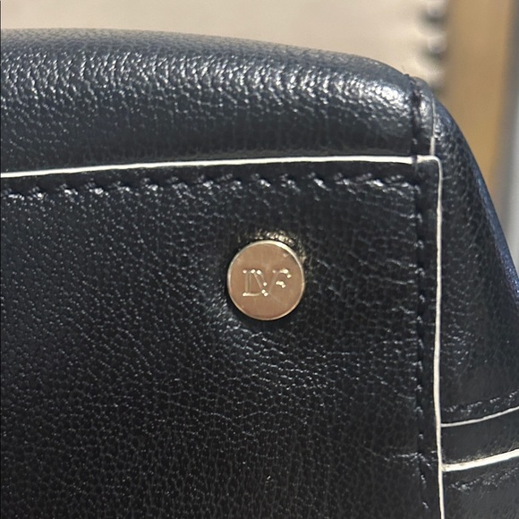 Diane Von Furstenberg Black Leather Satchel - Picture 6 of 13